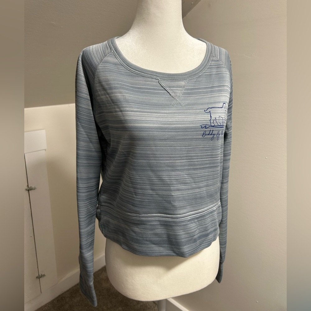 Women's Blue hi-lo boxy sweatshirt